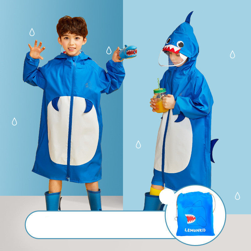 Waterproof Kids Dinosaur Cloak – Fun School Raincoat Poncho