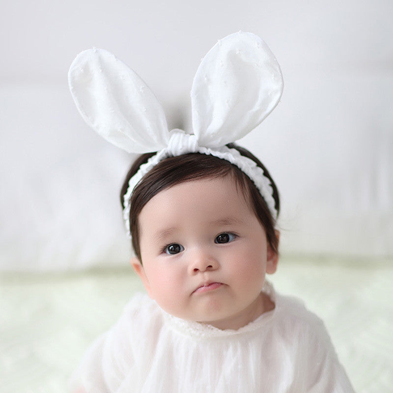 Baby Girl Headband – Cute Cotton Rabbit Bow Design