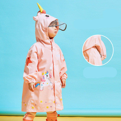 Waterproof Kids Dinosaur Cloak – Fun School Raincoat Poncho