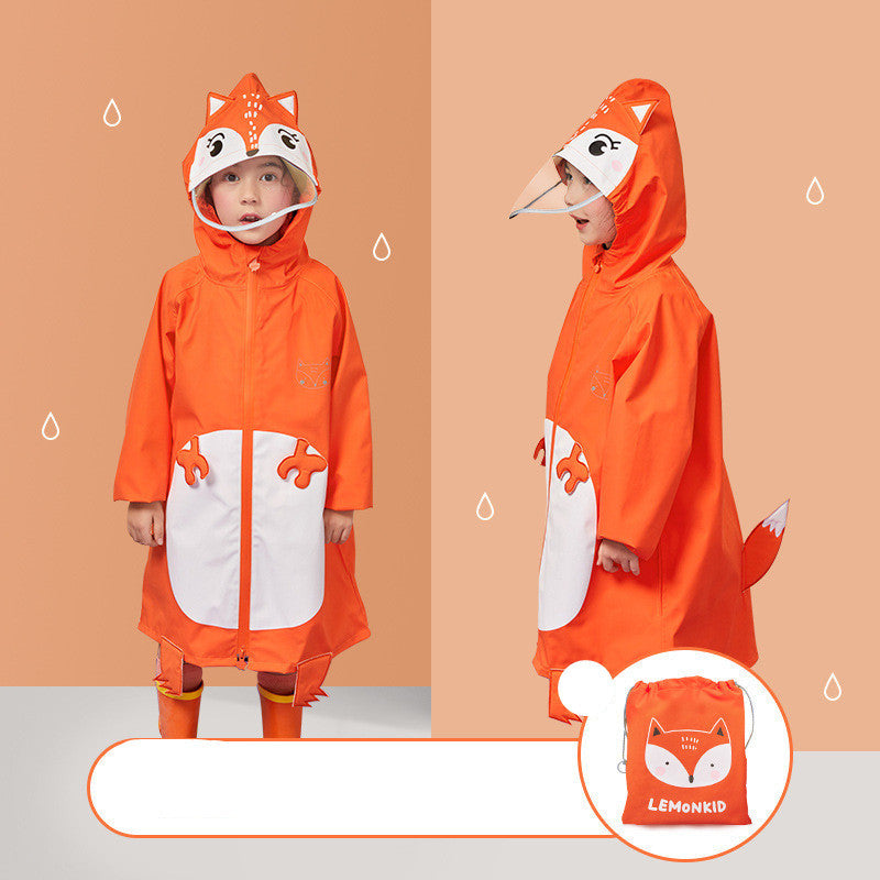 Waterproof Kids Dinosaur Cloak – Fun School Raincoat Poncho