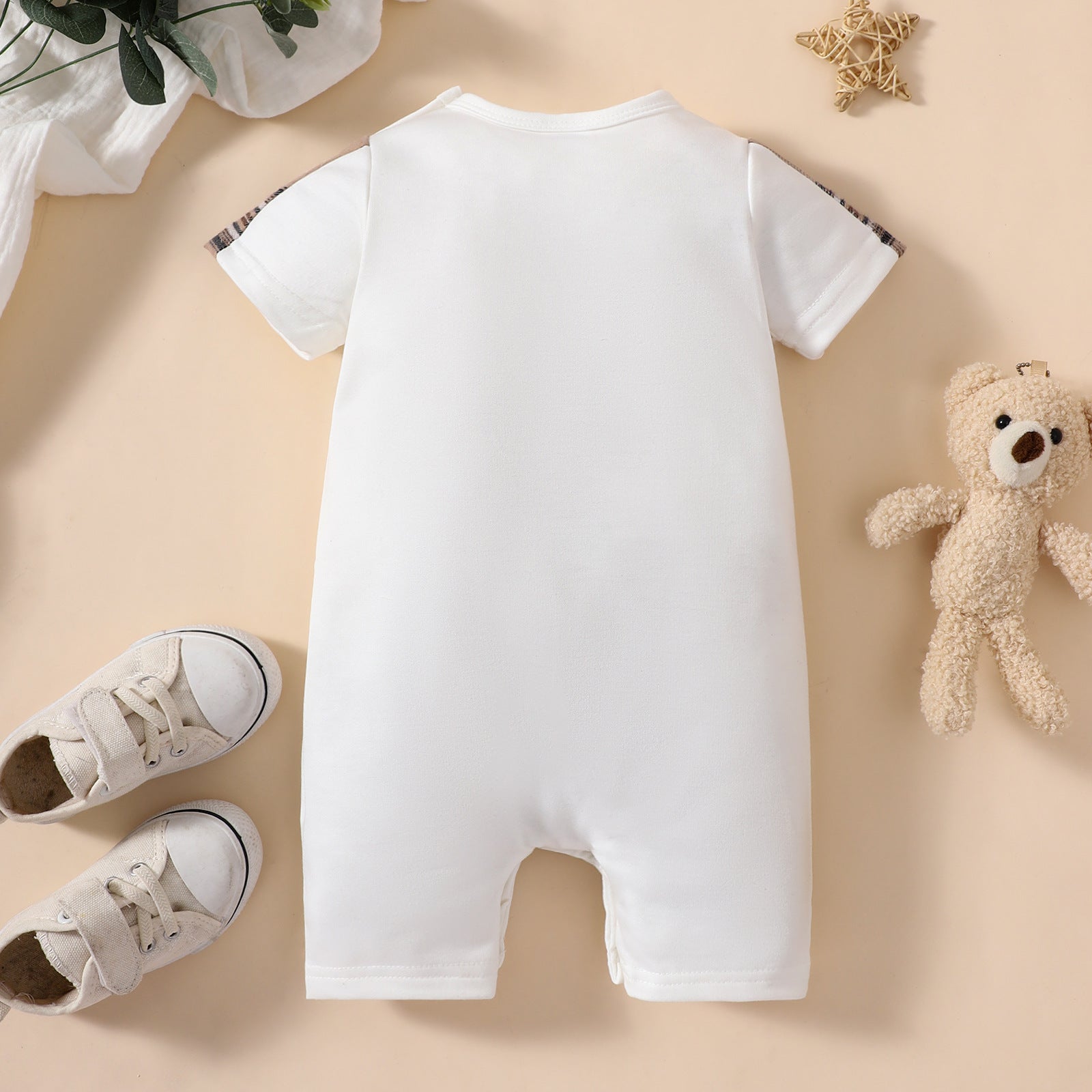 Embroidered Baby Romper – Soft Letter Onesie Outfit for Infants