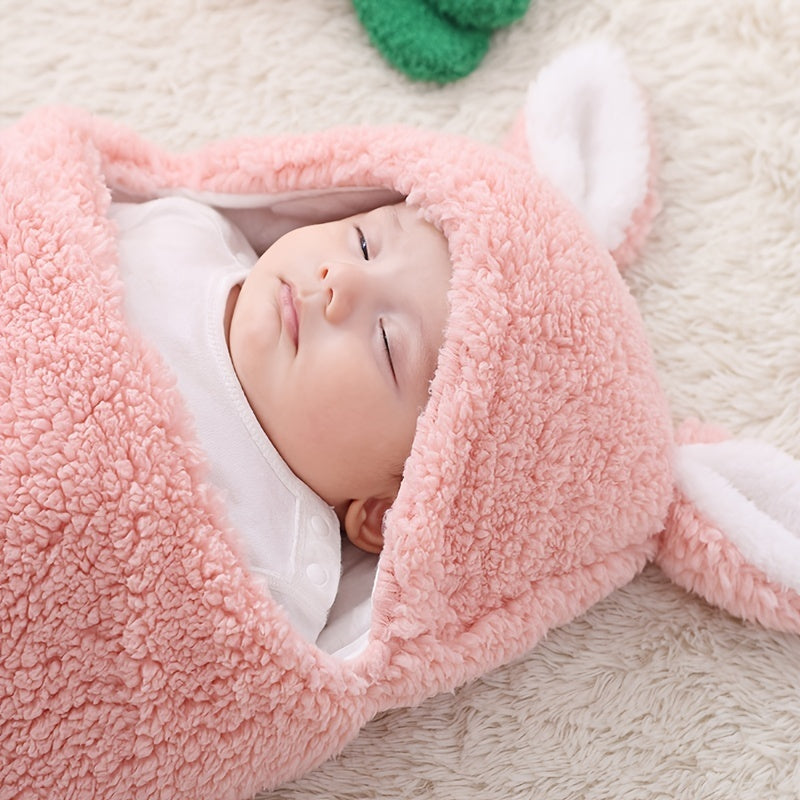Wearable Baby Sleeping Bag – Fluffy Fleece Newborn Swaddle
