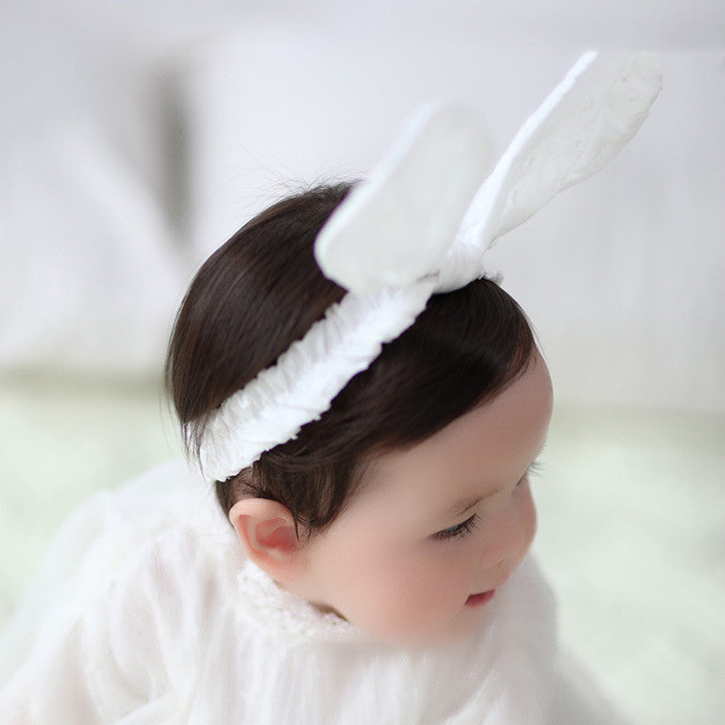 Baby Girl Headband – Cute Cotton Rabbit Bow Design