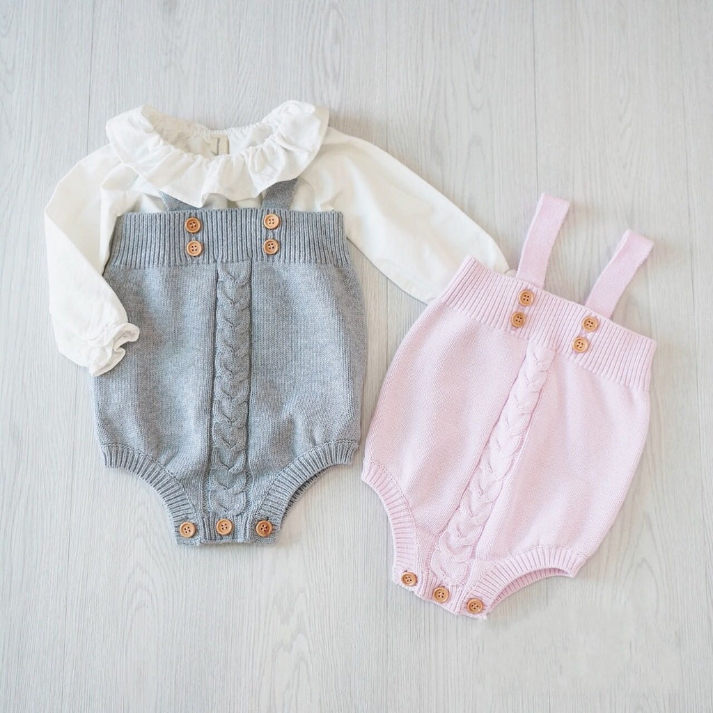 Cozy Knit Baby Romper – Cute Infant Bodysuit for Comfort