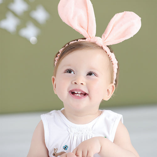Baby Girl Headband – Cute Cotton Rabbit Bow Design
