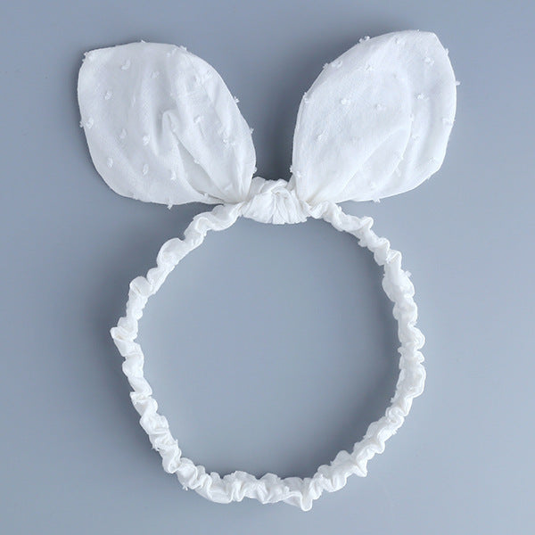 Baby Girl Headband – Cute Cotton Rabbit Bow Design