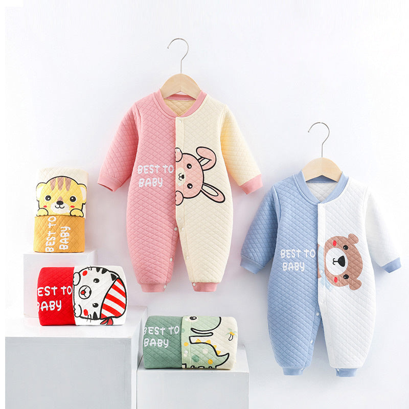 Cozy Winter Baby Onesie – Thickened Autumn Warm Wear