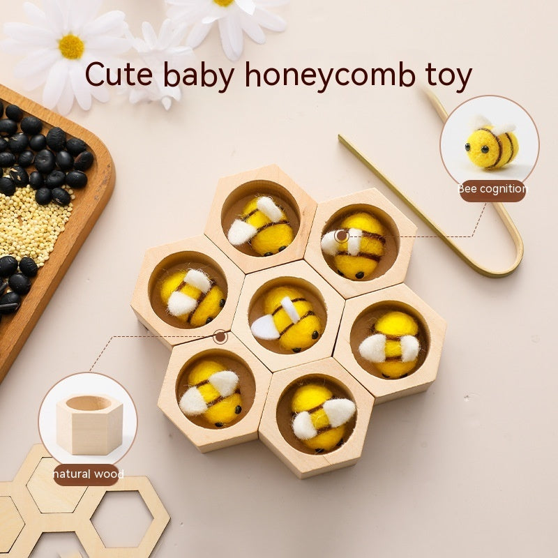 Wooden Bee Learning Toy – Montessori Hand-Eye Training for Kids