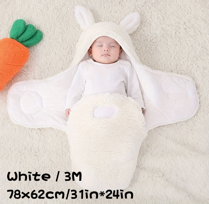 Wearable Baby Sleeping Bag – Fluffy Fleece Newborn Swaddle