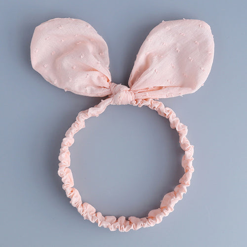 Baby Girl Headband – Cute Cotton Rabbit Bow Design