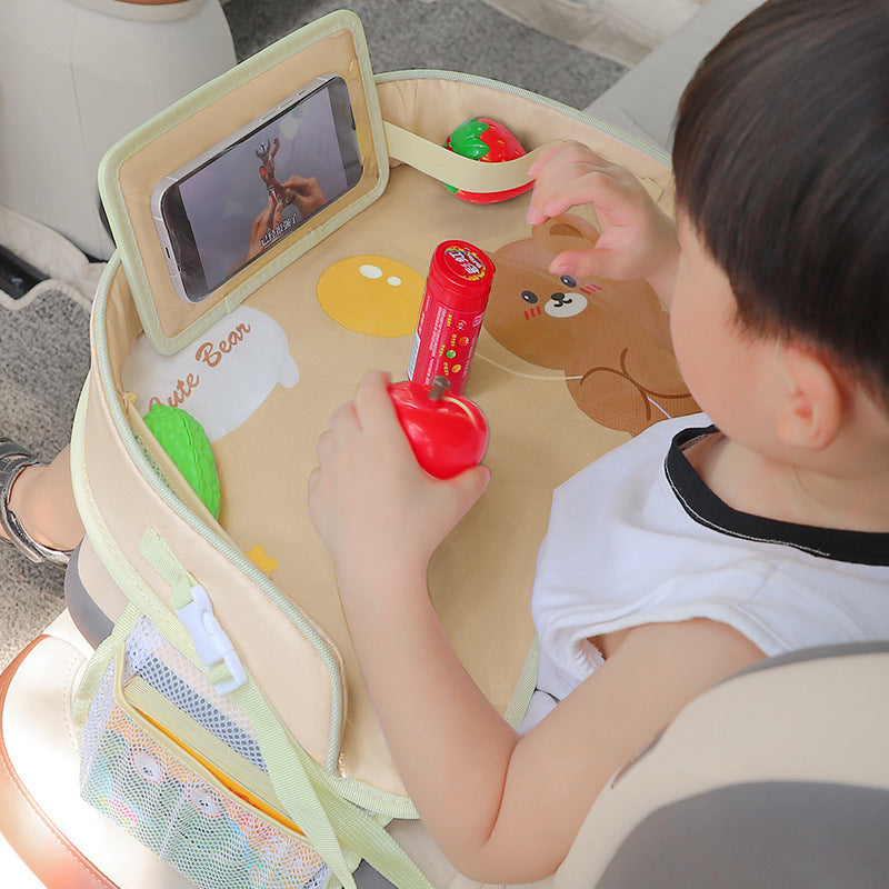 Children’s Travel Tray – Waterproof Car Seat Storage Organizer