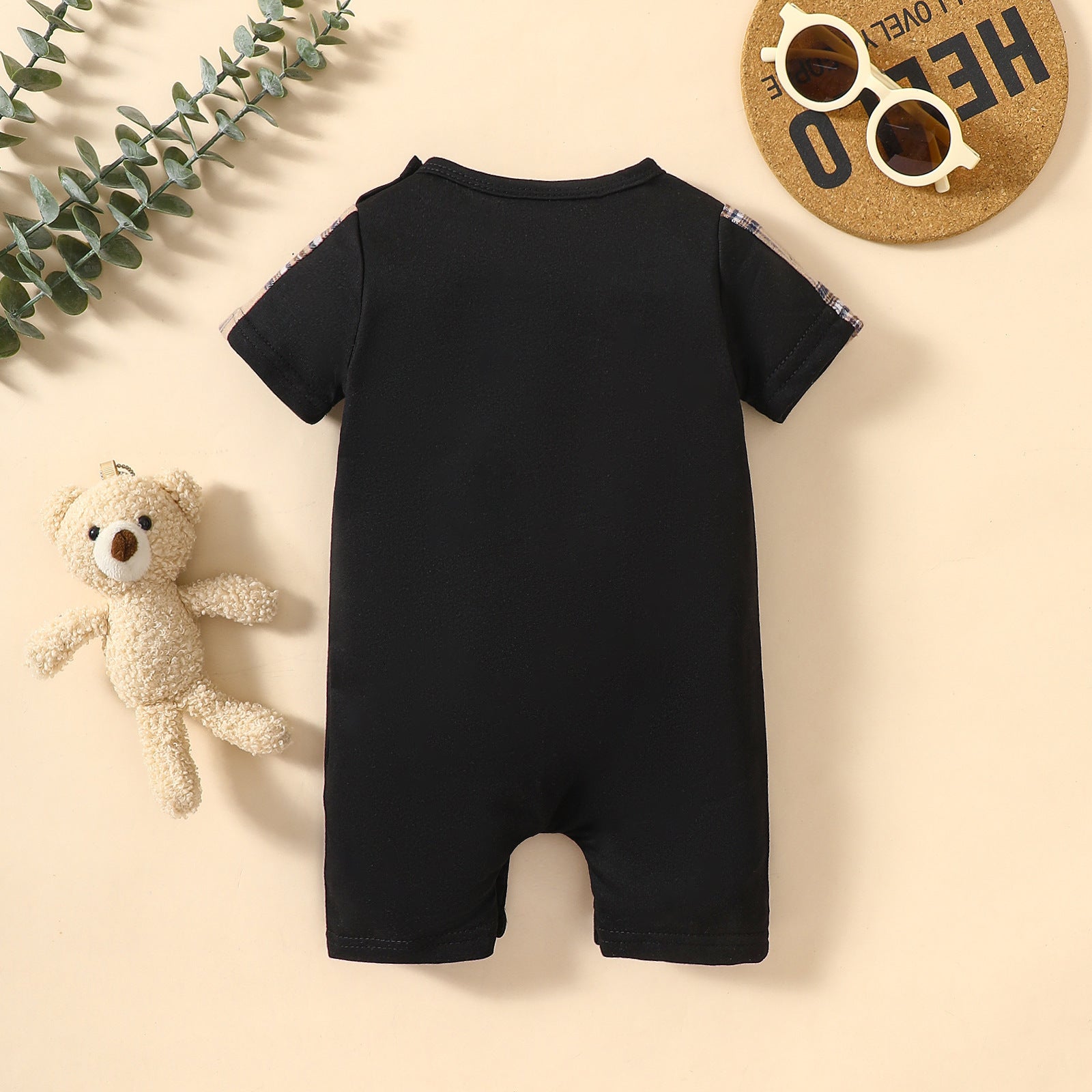 Embroidered Baby Romper – Soft Letter Onesie Outfit for Infants