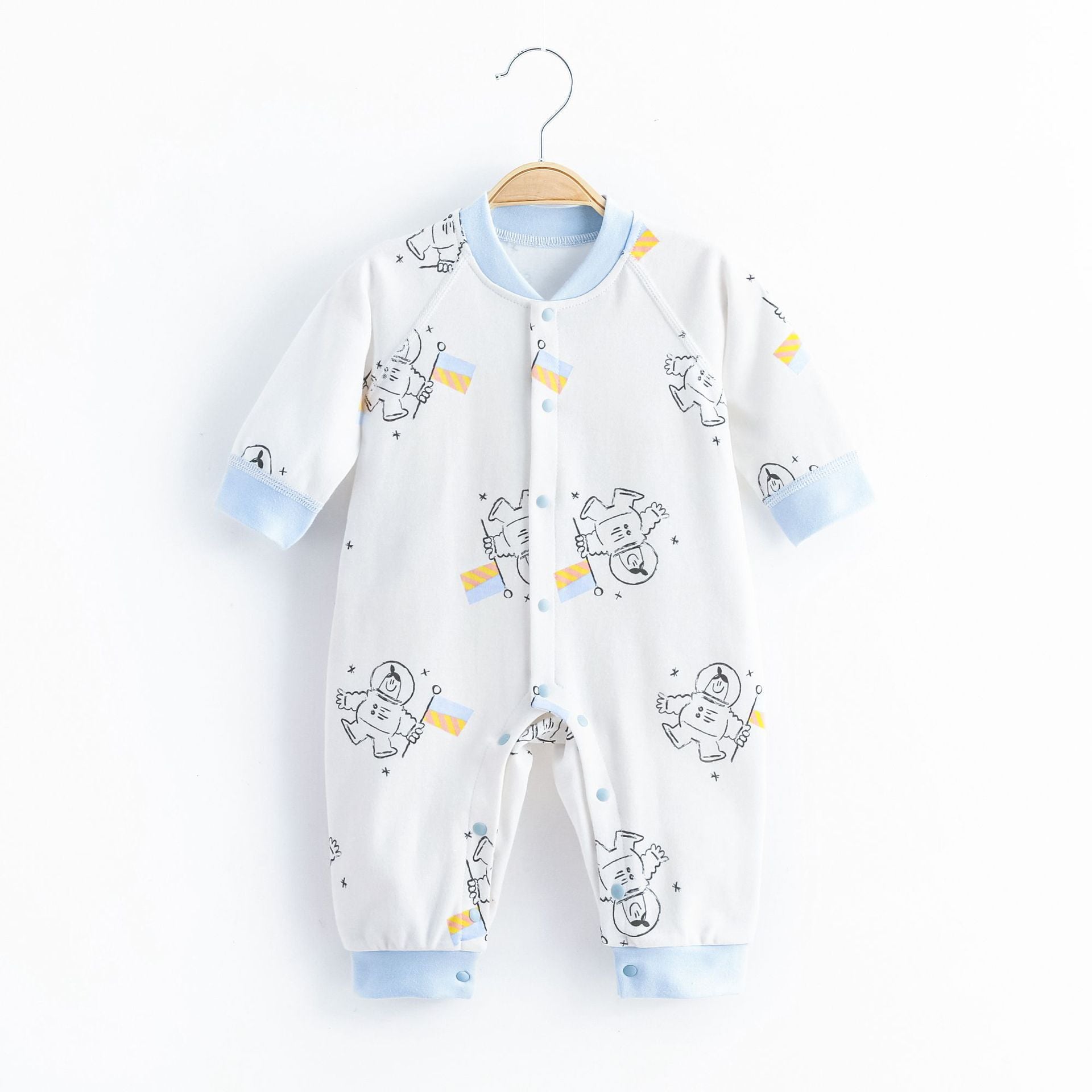 Soft Cotton Baby Jumpsuit – Cute Printed Infant Outfit
