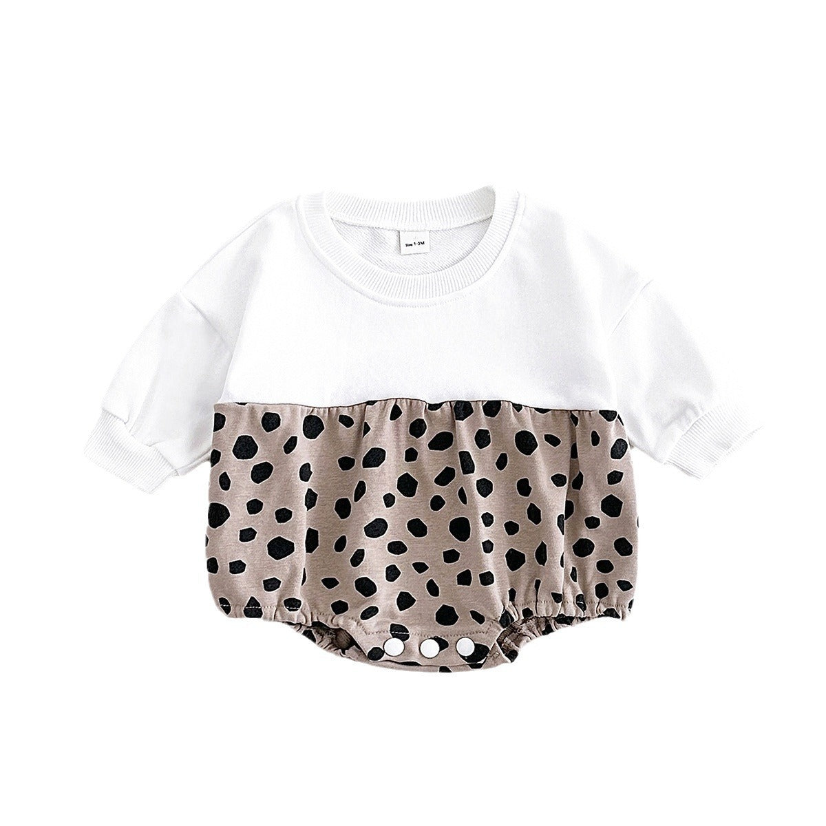 Adorable Cotton Onesie – Baby’s Autumn Leopard Style