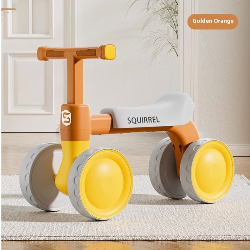 Kids Balance Bike – Safe Four-Wheel Pedal-Free Ride