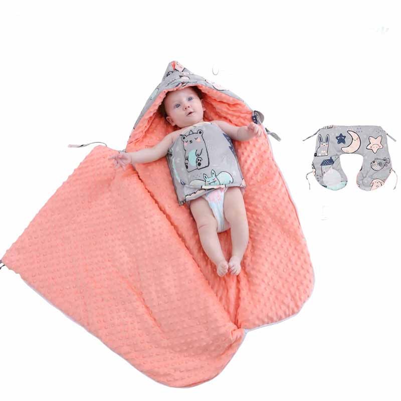 Cozy Baby Cotton Sleeping Bag with Matching Beanie Blanket
