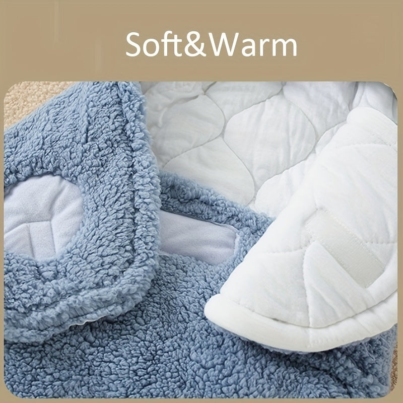 Wearable Baby Sleeping Bag – Fluffy Fleece Newborn Swaddle